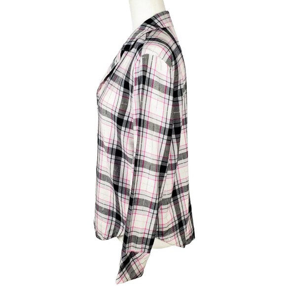 Victoria's Secret Pajama Plaid Flannel Button Down Sleep Shirt Women's XS - Picture 4 of 12